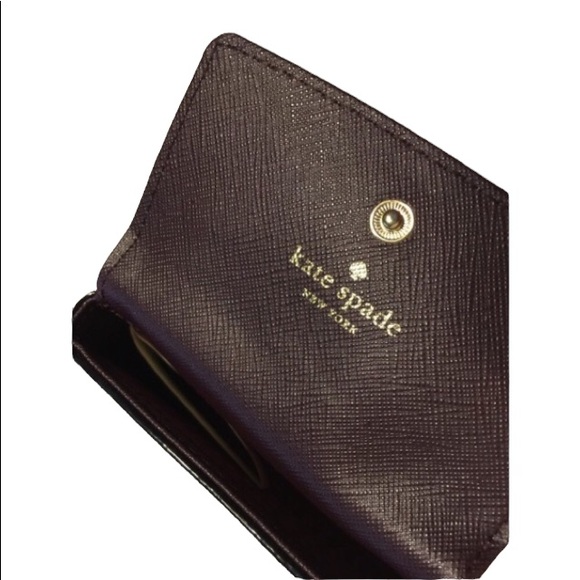 Last 1 ♠️ Kate Spade Laurel Way Large Holly Black Leather Card Case - Picture 8 of 8